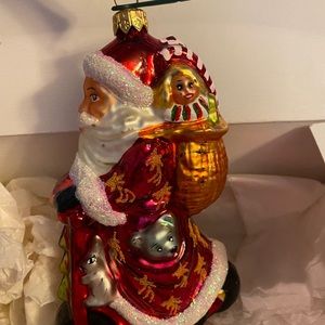 Christopher Radko Santa scooter ornament